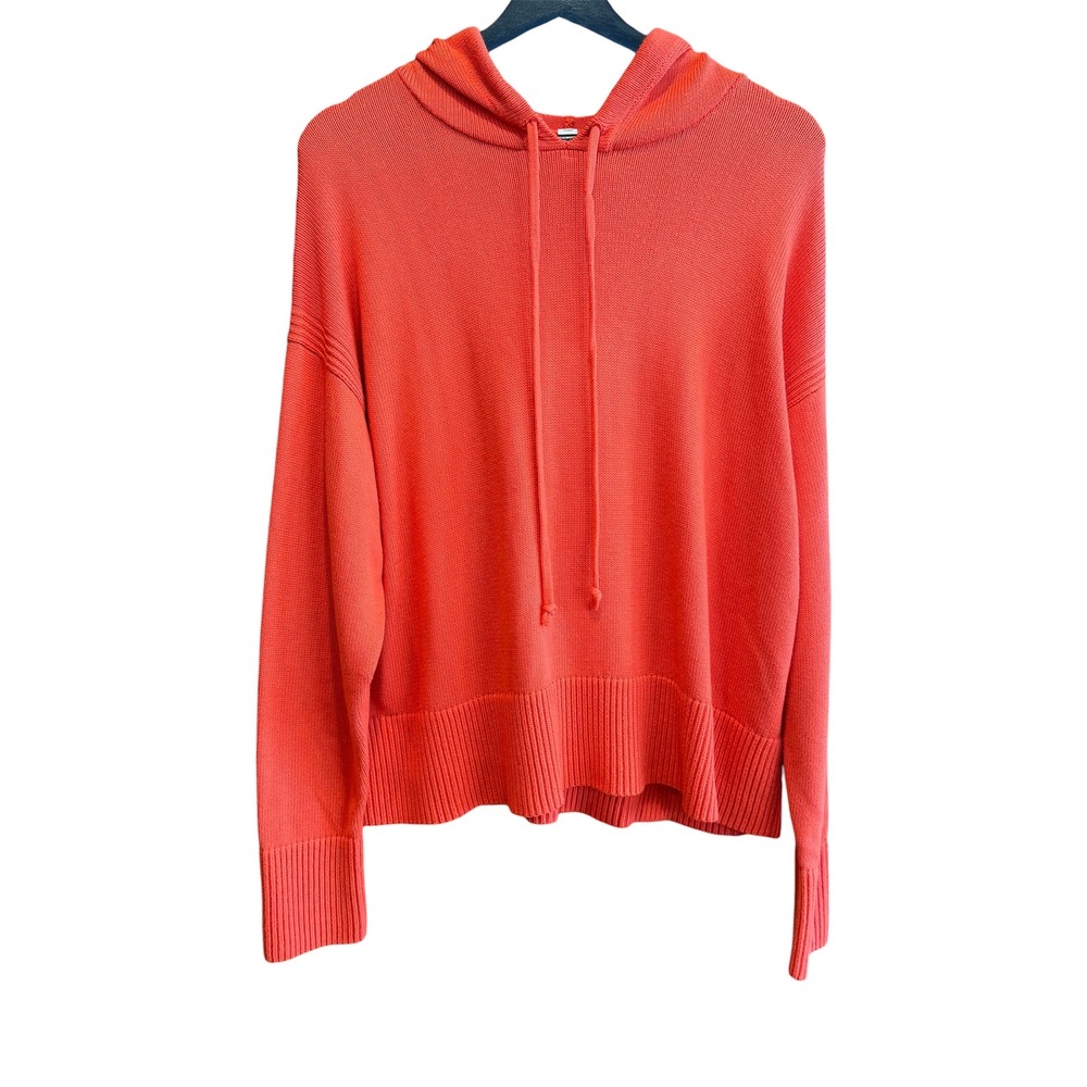 Lululemon Knit Sweater Womens XL/XXL Hoodie Orange Relaxed Pullover W/Flaw